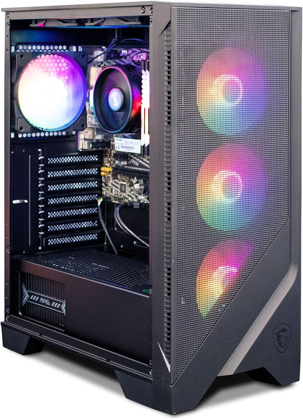 Raptor Desktop (AMD Ryzen 7 5700G 4.6Ghz NVIDIA, 16GB 2 * 8 GB DDR4 3600, 512Gb M2 NVME SSD, RGB Fans, W11, Wifi Ready, Mouse and Keyboard)