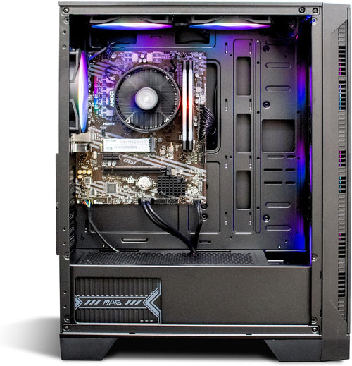 Raptor Desktop (AMD Ryzen 7 5700G 4.6Ghz NVIDIA, 16GB 2 * 8 GB DDR4 3600, 512Gb M2 NVME SSD, RGB Fans, W11, Wifi Ready, Mouse and Keyboard)
