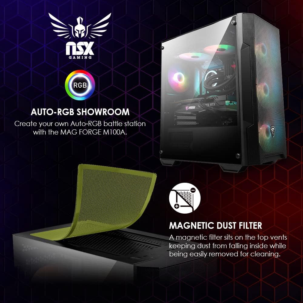 Raptor Desktop (AMD Ryzen 7 5700G 4.6Ghz NVIDIA, 16GB 2 * 8 GB DDR4 3600, 512Gb M2 NVME SSD, RGB Fans, W11, Wifi Ready, Mouse and Keyboard)